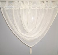 View Item Roxy Crushed Voile Window Swag (Cream)